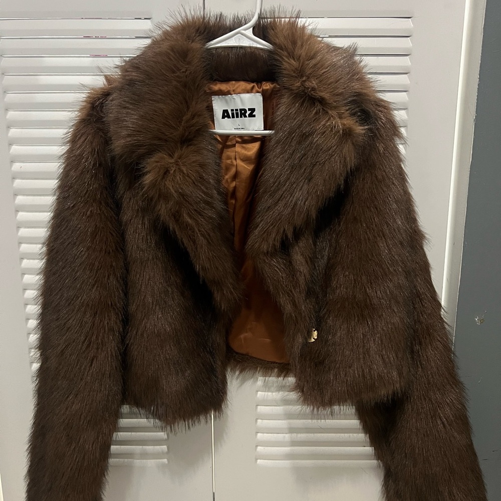 Brown Faux Fur Jacket